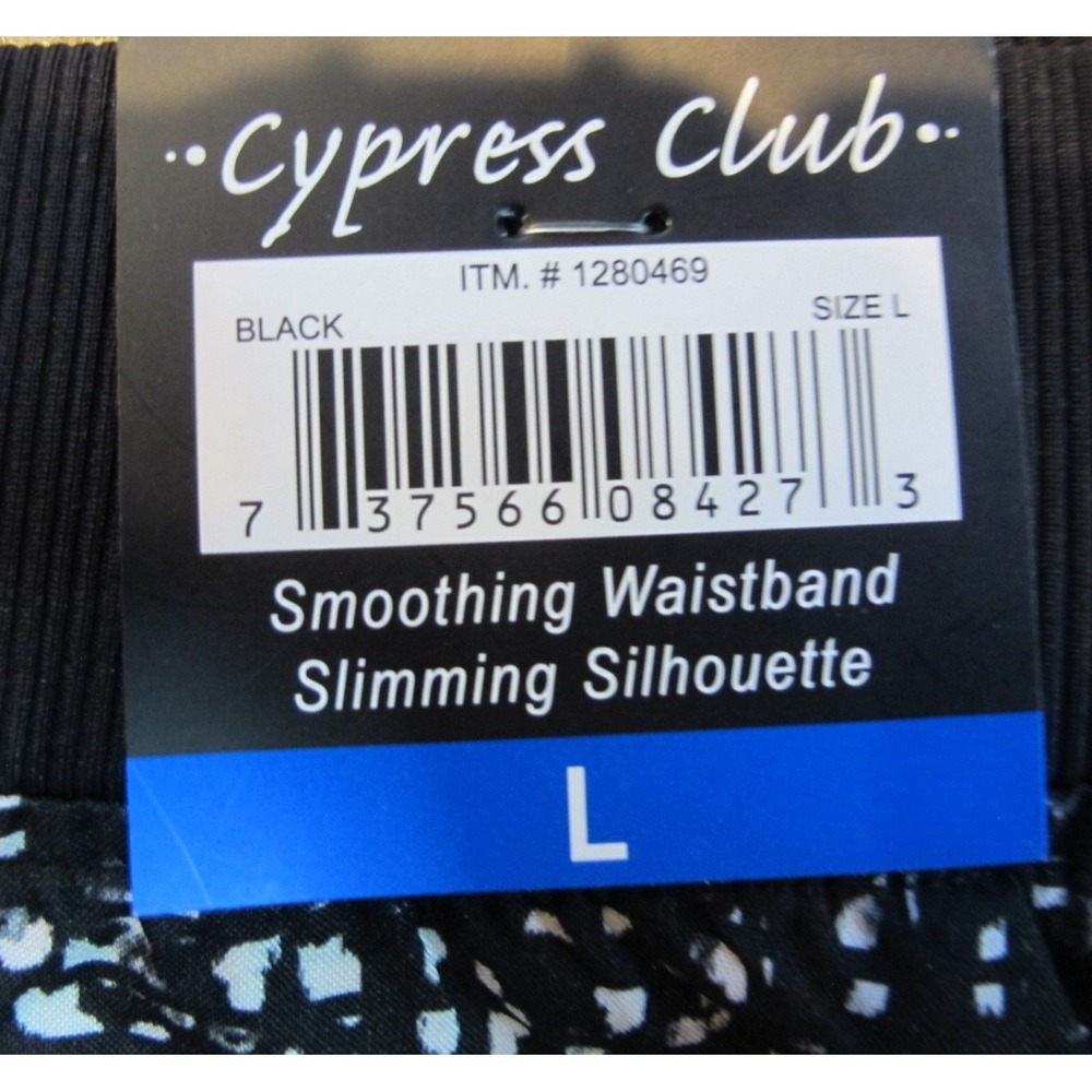 Cypress Club Skort Built-in Shorts Tummy Smoothing Women's Black Stretch NEW! - Picture 6 of 7